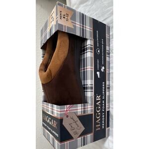 Haggar Men's Memory Foam Slippers Indoor/Outdoor Sole Shoes Size XL 11-12